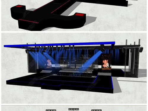舞台艺术的灵魂 精品舞美背景设计与T台灯光音响系统SU模型全解析